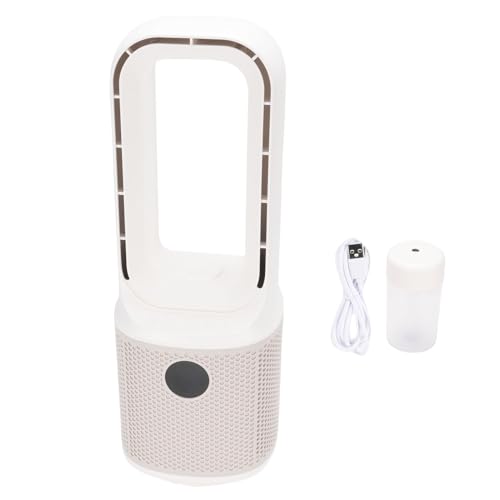 Aramox Bladeless Desk -Lüfter mit Luftbefeuchter 9 Geschwindigkeiten Ruhigem Schwanger -Turbo -Lüfter mit Nachtlicht -Timer für Home Office von Aramox