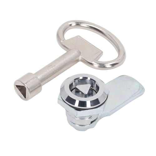 Aramox CAM Lock -Set mit Schlüssel, Dreieckigem Zylinder Metall CRALLED Zinklegungsschrank CAM -Lock und Schlüssel für Tür und Schrank von Aramox