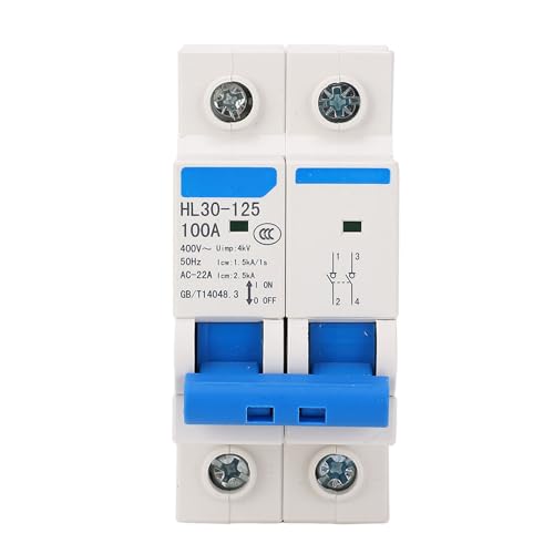 Aramox Dauerhafte Inlandsfunktion HL30 125 2p -Switl -Isolator, Isolationsschalter von 100A 400 V Zur Sicherheit in der Individuellen Konfiguration der Wohnindustrie von Aramox