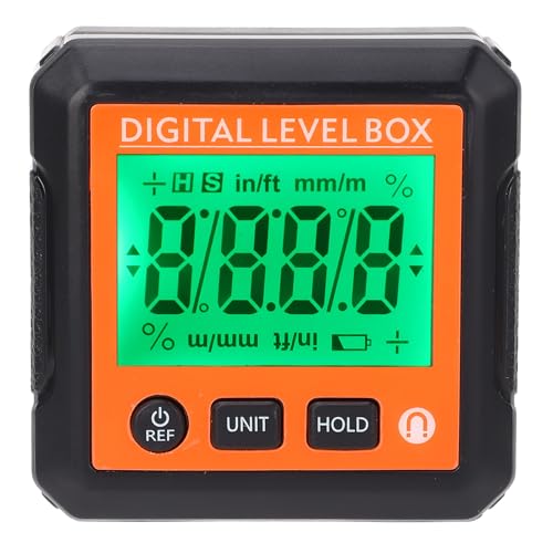 Aramox Digital Level Box mit Magnet für Reifenbaugruppenwinkelregelung, ABS -Material, Tragbares Design (ORANGE) von Aramox