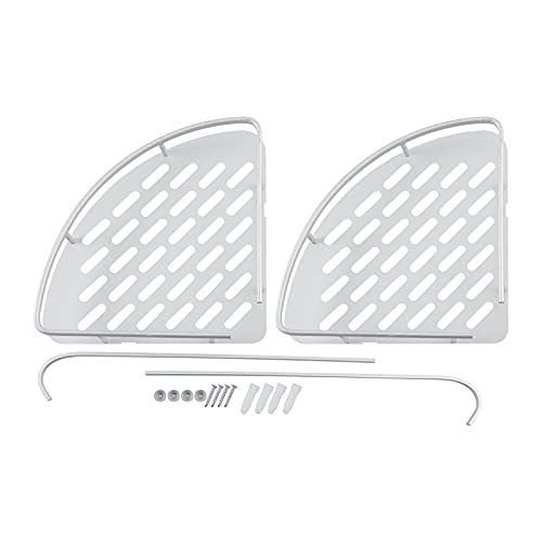 Aramox Dual -Tier -Dusche Caddy Regal Ecke Duschregal Aluminium Bad Aufbewahrungsorganisator mit Wandhalterung für Shampoo Versorgung Handtücher von Aramox