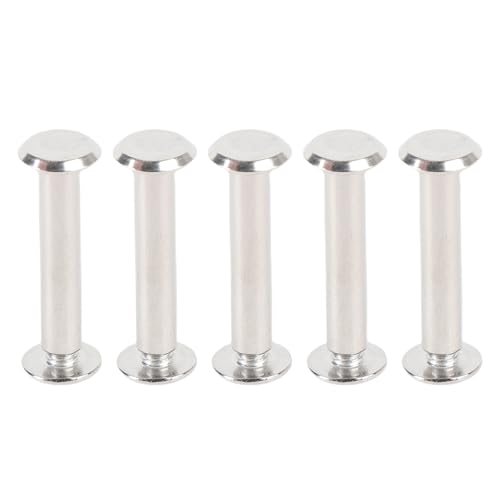 Aramox Edelstahl -Befestigungsmittel Kit Langlebige 30 Sets Nieten für Lederbindungen Dekoration, M4 Flat Round Zaun Stollenmuttern für Handwerksmänner und DIY -Enthusiasten von Aramox