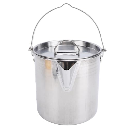 Aramox Edelstahl -Campingkessel, 1,2 L Tragbare Doppelschicht mit Deckel, Teekanne und Kaffeekanne Zum Wandern und Picknicks Aramox Edelstahl -Campingkessel, 1,2 L Tragbare Doppelschicht mit Deckel, Teekanne und Kaffeekanne Zum Wandern und Picknicks von Aramox