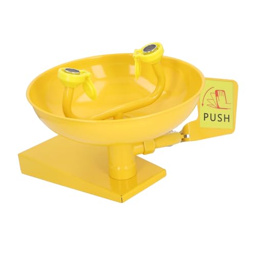 Aramox Edelstahl-Notfall-Augen Wasch Gerät mit Zwei Sprüh Köpfen, Edelstahl von Aramox