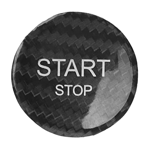 Aramox Auto-Start-Stopp-Taster-Abdeckung, Kohlefaser One Key Start Stop Button Switch Cover Ersatz für 408 308S 508 DS5 C4 (schwarz) von Aramox