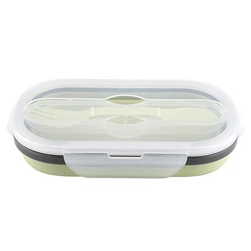 Aramox Faltbare Lunchbox Silikon Dicht, Klappbare Lunchbox, Faltbare Lunchbox Lebensmittelqualität Silikon Frischhaltedosen Aufbewahrungsboxen mit Rechteck Form für Küche von Aramox
