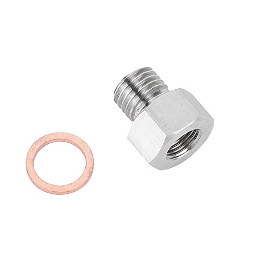 Aramox Fitting Adapter, Edelstahl M12X1.5 Fitting Adapter NPT 1/8 "Buchse zu Metrischem Stecker Zubehör von Aramox