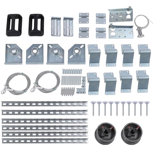 Aramox Garagentor -Tune -up -Kit, Rostfreie Stahl Glattere Aufführung Türhalter Rollenrollen Seilscharnier -Wanderweg, Robust und Robust von Aramox
