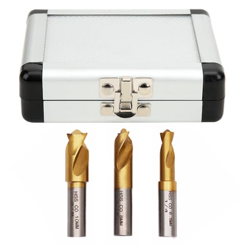 Aramox HSS Co Cobalt Spot Schweißbohrer Bit Set Haltbarer Schweißschneider Schneidzubehör 3PCS Elektrisches Elektrowerkzeugkit für Blech von Aramox