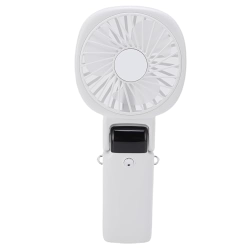 Aramox Handheld-Lüfter mit Lang Anhaltender Batterie, Betrieb mit Geringem Rauschen, Multi-Gang-Optionen und Doppelfunktionalität für das Ladegeräte Unterwegs und Leichte Design (WHITE) von Aramox