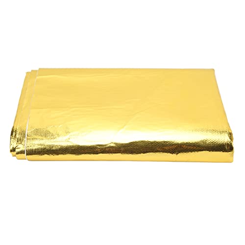 Aramox Heat Shield Wrap Tape, Selbstklebendes, Reflektierendes Gold-Hitzeschild-Wickelband für Hohe Temperaturen, Wärmeisolierung Zum Umwickeln von Drähten, Kraftstoffleitungen (Gold) von Aramox