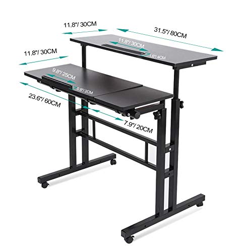 Aramox Höhenverstellbare Laptop -Schreibtischtisch, MDF -Material, Elegantes Design, Tragbar für Büro, Auto, Sofa, Bett, Büroschreibtisch von Aramox