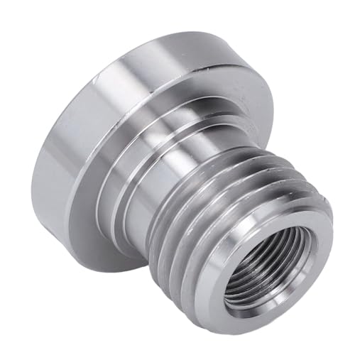 Aramox Holzbearbeitungsdrehmaschine Edelstahlspindeladapter Langlebige Genaue Fädendesign für Holzverfolgungsprojekte für Handwerker Geeignet von Aramox