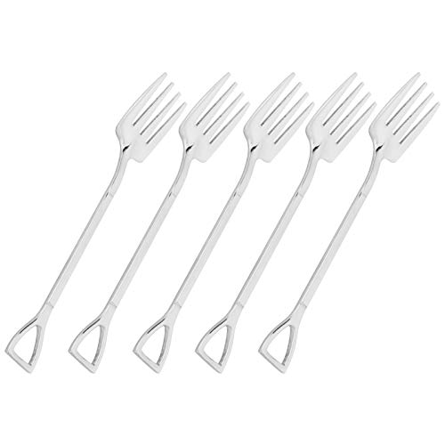 Aramox Kaffeelöffel Set, Edelstahl -Dessert -Kuchenlöffel für Erwachsene, Silber, Ergonomisches Design, Charmantes Design, Glatt und Sicher mit 304 Edelstahlmaterial, Vielseitiger Gebrauch (Gabel) von Aramox