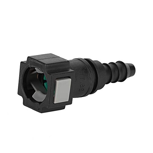 Aramox Kraftstoffleitungsanschluss, 8 mm Auto Motorrad Kraftstoffleitung Schlauchleitung Schwarz, 1 Stück von Aramox