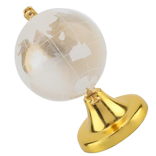 Aramox Kristallglas Globuskugel, Weltkarte Crystal Earth Kugel Bricht Leicht Leicht, Geeignet für Moderne Büros, Zen -Räume, Elegante Heiminnenräume. Am Besten Als Unternehmensgeschenke, (Gold) von Aramox