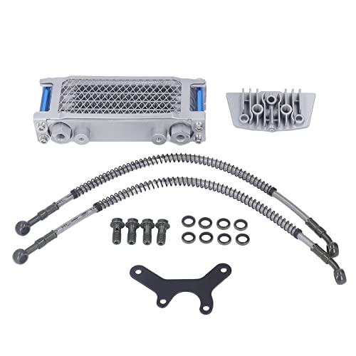 Aramox Motorrad Ölkühler, Motorrad Ölkühler Set Motoröl Kühler System Kit Ersatz für Monkey 125 Bis Dirt Pit Bike von Aramox