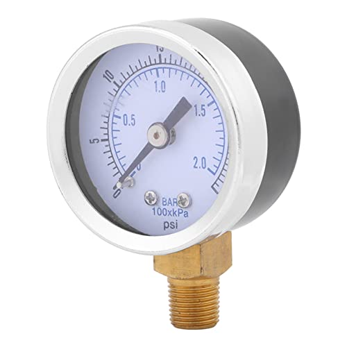Aramox Ölkompressor -Messgeräte 0 Bis 30psi 0 Bis 2 -BAR -Druckmesswerkzeug für Luftwasserölluft und Andere Materialien von Aramox