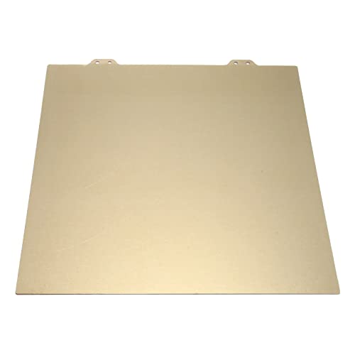 Aramox PEI-Stahlplatte mit Einfacher Entfernung, Doppelseitige Beschichtung, Gold, Flexibel, Einfache Bedienung Zum Austausch der Bauplatte für 3D-Drucker (Stahlplatte) von Aramox