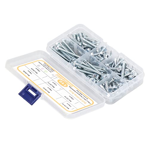 Aramox Premium Carbon Stahl -Selbstbohrschrauben -Sortiment Set Kit mit 110pcs M4.2 6 Größen Sechskant Waschmaschine Kopf Aramox Premium Carbon Stahl -Selbstbohrschrauben -Sortiment Set Kit mit 110pcs M4.2 6 Größen Sechskant Waschmaschine Kopf von Aramox