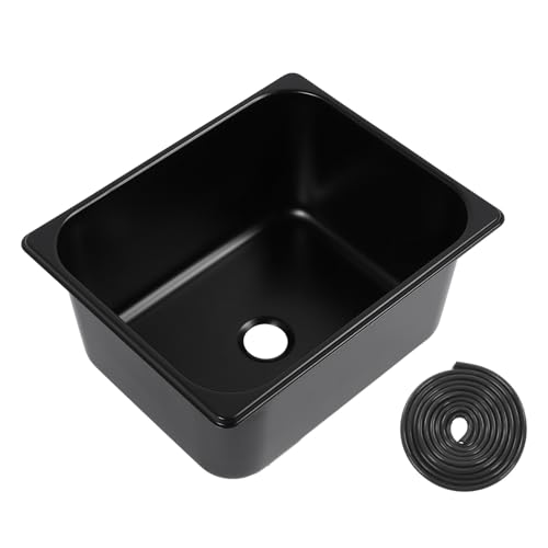 Aramox RV Spüle 320x260x150mm 304 Edelstahl -Quadratwaschbecken mit 40 -mm -Auslassstangenspüle für Caravan Food Truck Campervan Boot von Aramox