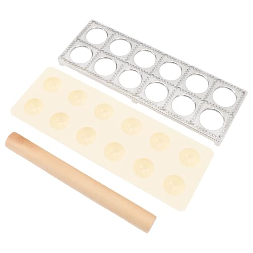 Aramox Ravioli Press Maker Aluminium Set - Ravioli Maker Press Cutter mit Rolling Pin für Restaurant, Heimküche von Aramox