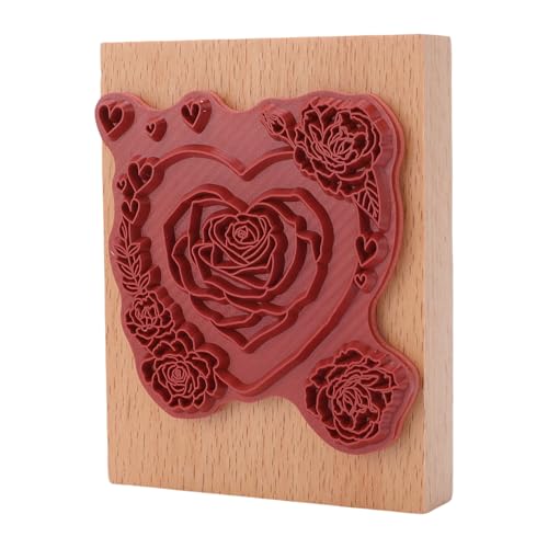 Aramox Rosenstempel Stempel, Dekoratives Herz Blumenholz Stempel Multi Zweck Handwerk mit Vielseitigen Anwendungen, Ideal für Scrapbooking, Hochzeitseinladungskarten Aramox Rosenstempel Stempel, Dekoratives Herz Blumenholz Stempel Multi Zweck Handwerk mit Vielseitigen Anwendungen, Ideal für Scrapbooking, Hochzeitseinladungskarten von Aramox