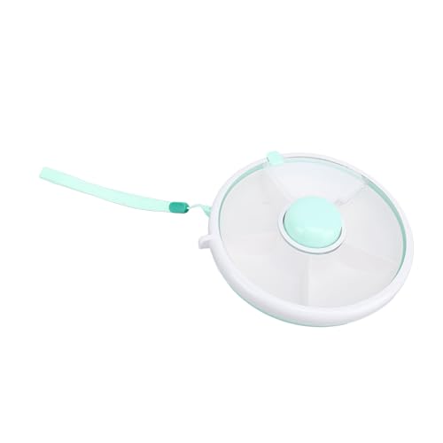 Aramox Rotierende Obstorganisatorer Snackspender 360 Grad Rotierender Leckeres Lebensmittel Lagerbehälter mit Luftdichtem Deckel für Snacks Getrocknetes Obst Mittagessen (GREEN) von Aramox