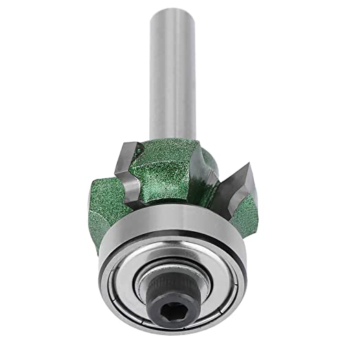 Aramox Router -Bit des Flush -Trim Template, Wolfram Stahlrandwerkzeug mit 4 Zähnen Zum Trimmen von 1/4 Zoll Schaft für Holzbearbeitungsprojekte (1/4 * R2) von Aramox