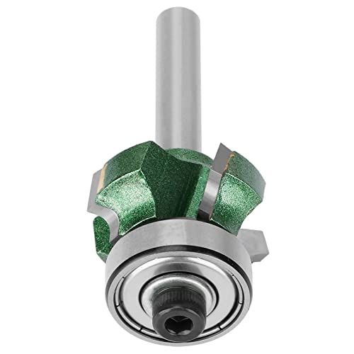 Aramox Router -Bit des Flush -Trim Template, Wolfram Stahlrandwerkzeug mit 4 Zähnen Zum Trimmen von 1/4 Zoll Schaft für Holzbearbeitungsprojekte (1/4 * R3) von Aramox