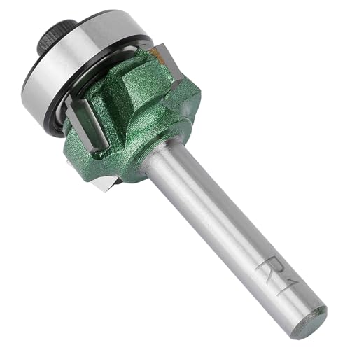Aramox Router -Bit des Flush -Trim Template, Wolfram Stahlrandwerkzeug mit 4 Zähnen Zum Trimmen von 1/4 Zoll Schaft für Holzbearbeitungsprojekte (1/4 * r1) von Aramox