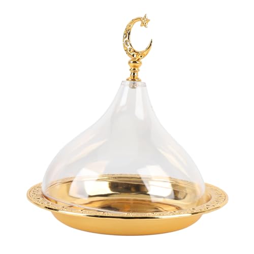 Aramox Runder Kuchenständer Eleganter Lebensmittel -Servierteller Vintage -Stil mit Kuppelabdeckung Multifunktionales Küchenzubehör von Aramox