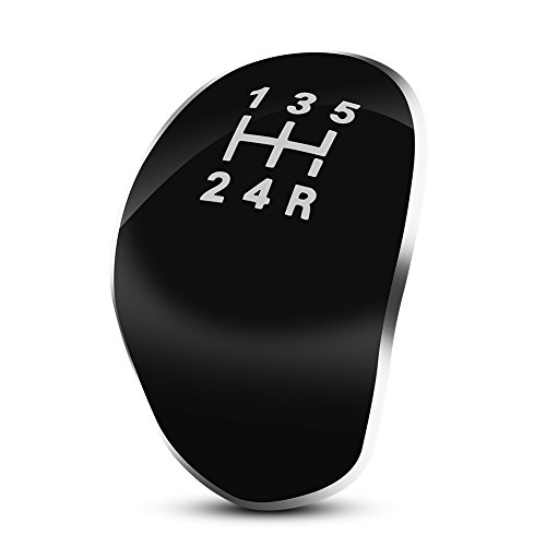 5 Gang Schaltknauf Kappe Abdeckung Passend für Fiesta Focus, ABS Auto-Schalthebelabdeckung Schaltknopf Kopfkappenabdeckung Schwarz von Aramox