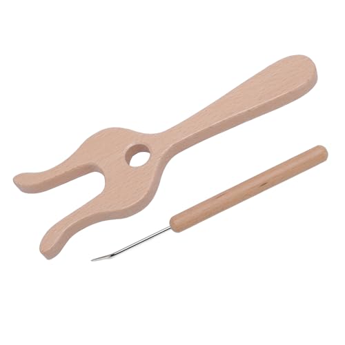 Aramox Strickgabel- und Nadel -Kit Buchenholz Holz Slick Finish Fork Braider Nedles Kit Zum Handwerksprojekte Aramox Strickgabel- und Nadel -Kit Buchenholz Holz Slick Finish Fork Braider Nedles Kit Zum Handwerksprojekte von Aramox