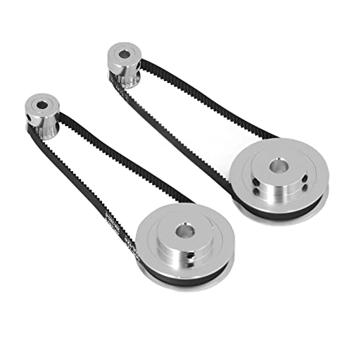 Aramox Synchronisationsscheibe und Gemeinsames Aluminium -Synchronrad mit Hoher Resistenz mit 6 Mm Länge Synchronisationsriemen von 280 Mm für 3D -Drucker (20 t 5 mm (0,2 Zoll) plus 60 t 8 mm (0,31 von Aramox