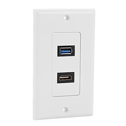 Aramox USB3.0 Panel Socket, ABS -Material, Multimedia -Konnektivität, Ideal für Ingenieurprojekte und Heimnutzung von Aramox