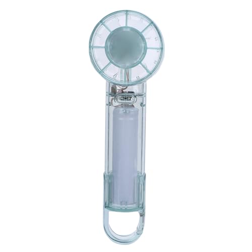 Aramox Verstellbarer Handheld -Lüfter Ruhiger Tragbarer 3 -Spec Schreibtischlüfter mit Haken, Lange Akkulaufzeit für Reisen, Transparentes Design (GREEN) von Aramox