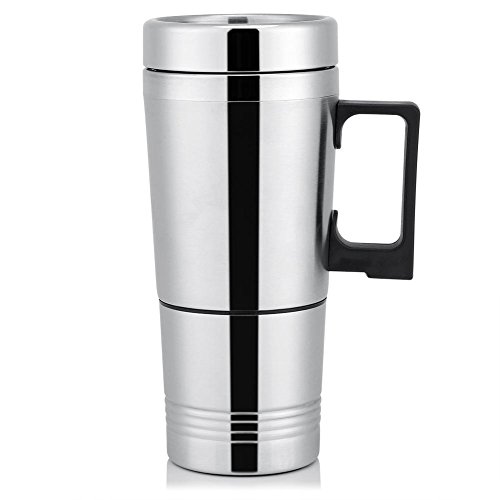 Auto Heizung Tasse, Einfache 12 V / 24 V 300 ml Tragbare in Auto Kaffeemaschine Teekanne Fahrzeug Heizung Tasse Deckel Outdoor Wasserflasche(24V) von Aramox