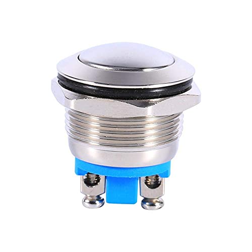 Auto-Momentschalter, 19mm Momentary Switch Drucktastenschalter wasserdichtes Auto Metalldrucktaster orn Momentschalter 12V Auto-Momentschalter, 19mm Momentary Switch Drucktastenschalter wasserdichtes Auto Metalldrucktaster orn Momentschalter 12V von Aramox