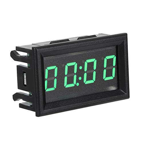 Auto Uhren, LED elektronische digitale leuchtende Auto Uhr Uhr Zubehör Dekoration(Green) von Aramox