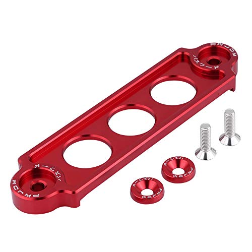 Batteriehalterung, Auto Akku Tie Down Halterung Car Racing Batteriehalterung für eloxierte Halterung für CRX 1988-2000 (Red) von Aramox