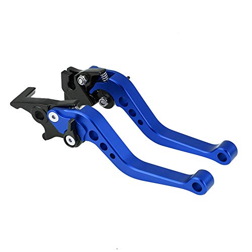 Bremshebelgriff, Paar 22mm 7/8 "CNC Aluminium Motorrad Kupplungstrommel Bremshebelgriff Universal(Blau) von Aramox