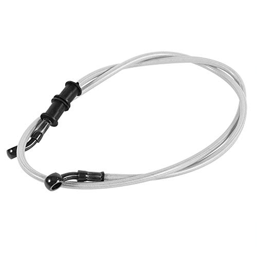 Universelle Motorrad Bremsleitung Edelstahlgeflecht - Mehrere Längen/Farben (900mm-Silber) von Aramox