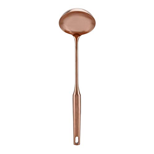 Edelstahl Schöpflöffel Löffel Küche Turner, große Suppenkelle Nützliche Küche Turner Kochwerkzeug Utensil Tool(Soup Ladle-Rose Gold) von Aramox