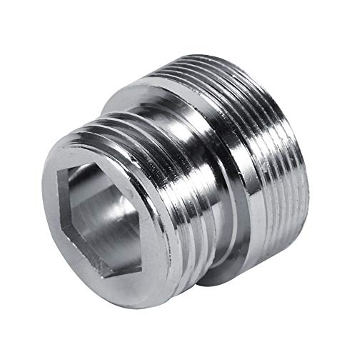 G1 / 2 Wasseraufbereiter Wasserhahn Adapter Küche Kupfer 22mm 24mm Wasser Luftreiniger Belüfter Adapter Buchse Schlauch Standard Außengewinde Belüfter Adapter(24mm to 15mm) von Aramox