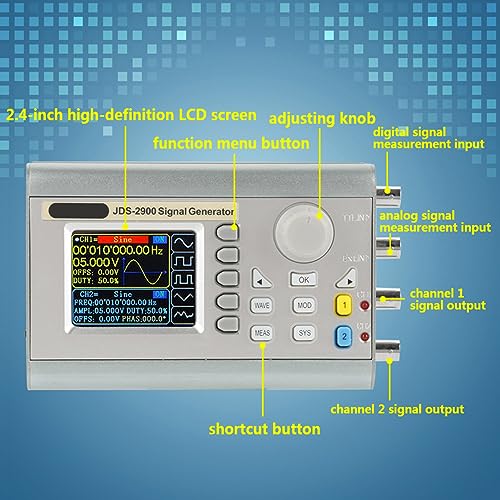 JDS2900 DDS-Generatorzähler 60 MHz Hohe Genauigkeit Dual Channel Willkürliche Wellenformfunktion Generator Frequenzmessgerät Präzisionsmessung Präzisionsmessung Zwei-Channel-Ausgang (40 MHz JDS2900 JDS2900 DDS-Generatorzähler 60 MHz Hohe Genauigkeit Dual Channel Willkürliche Wellenformfunktion Generator Frequenzmessgerät Präzisionsmessung Präzisionsmessung Zwei-Channel-Ausgang (40 MHz JDS2900 von Aramox