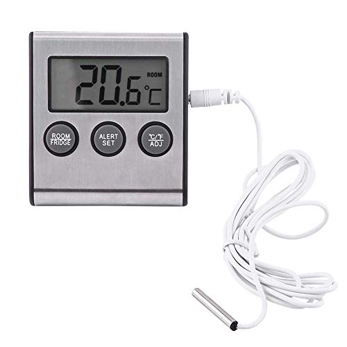 Kühlschrank Thermometer, Digital LCD Kühlschrank Temperatur Kühlschrank Gefrierschrank Raumthermometer Mit Draht Sensor von Aramox