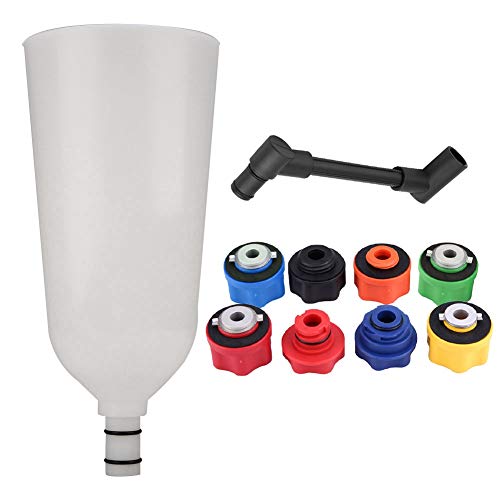 Motoröl Trichter Füllsatz Öltrichter, öltrichter Einfülltrichter, Öl-Einfülltrichter 10 Stücke Auto Öl Trichter Adapter Set Plus Swivel Offset Verlängerungsrohr Auto Werkzeug von Aramox