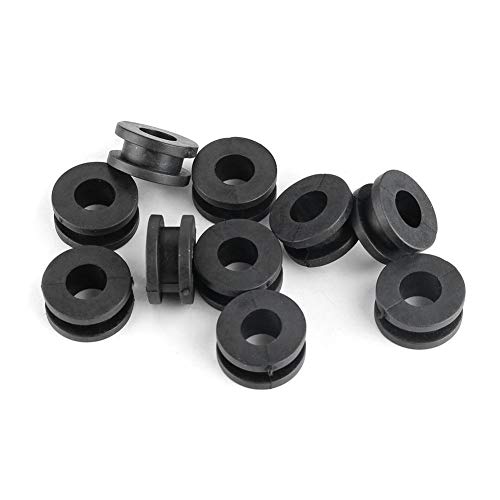 Aramox 10pcs ABS Motorrad Verkleidungsscheiben Gummiunterlegscheiben Motorrad Gummitüllen, Schwarz von Aramox