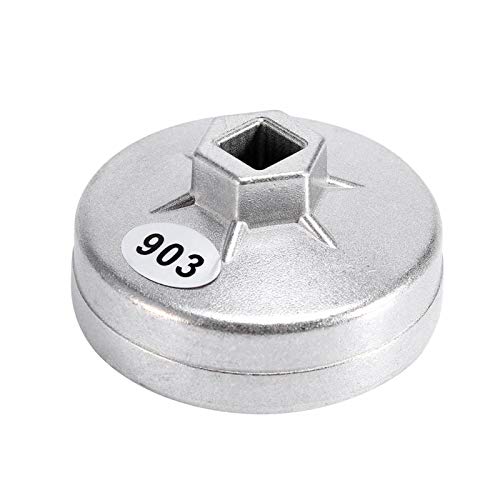 Ölfilterschlüssel, 74mm 14 Flöten Aluminium Ölfilterschlüssel Steckschlüsselentferner 903 Silber Farbe für Ölfilterschlüssel, 74mm 14 Flöten Aluminium Ölfilterschlüssel Steckschlüsselentferner 903 Silber Farbe für von Aramox
